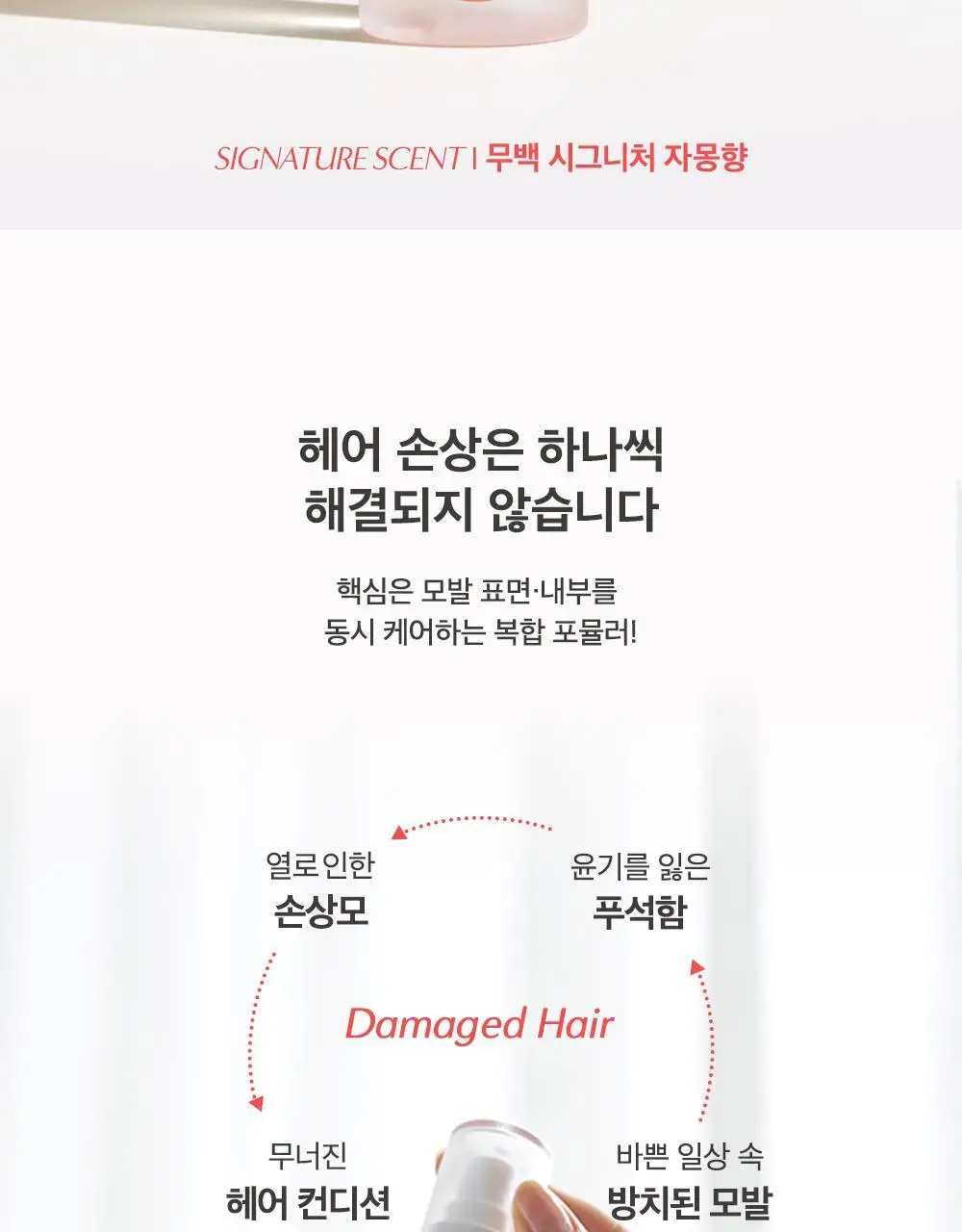 [산뜻보습] 무백 자몽 퍼퓸 헤어 미스트 50ml 상세페이지 2